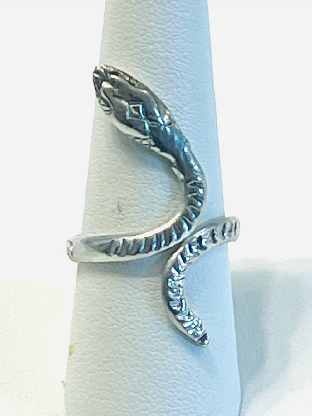 Vintage  Taxco Mexico Modern Snake Adjustable Ring  snake ring, wrap- Size 9